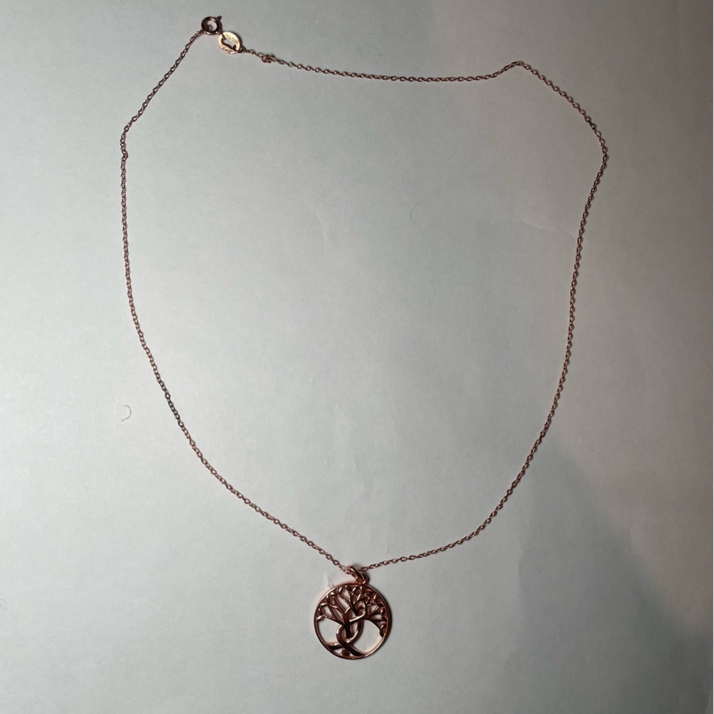 Elegant Rose Gold Tree of Life Necklace